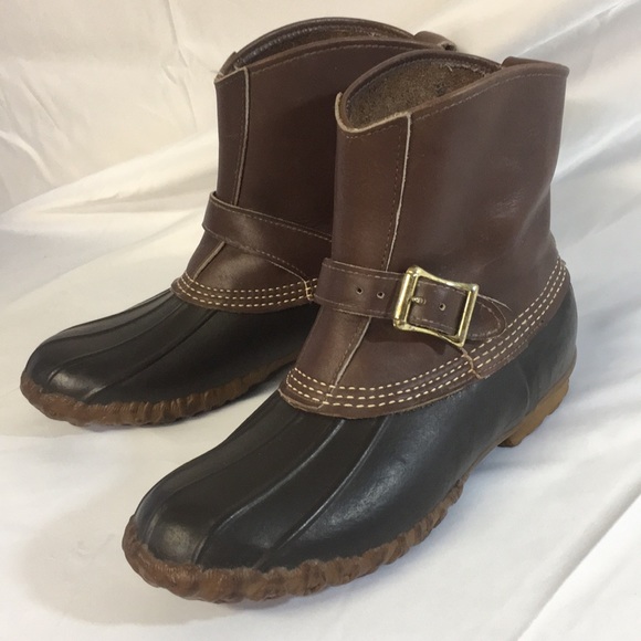 duck boots with buckle